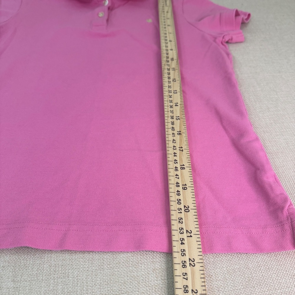 Lilly Pulitzer Womens Pink Pima Cotton Palm Tree Logo Polo Shirt Size M - Picture 2 of 7